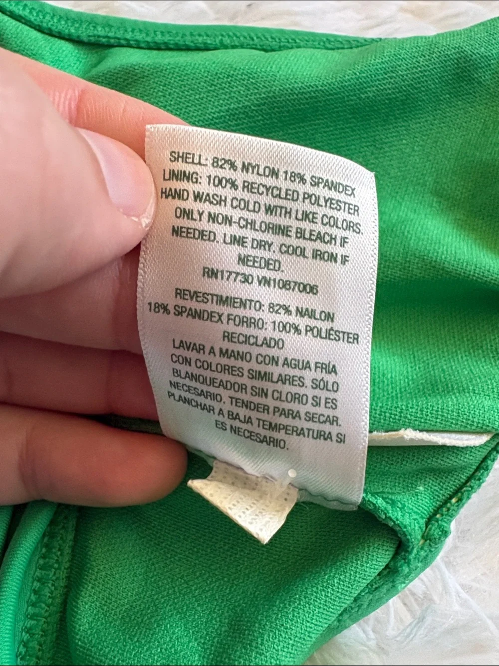 NWT Wild Fable Green Scoop Front Swim Top Size XXS